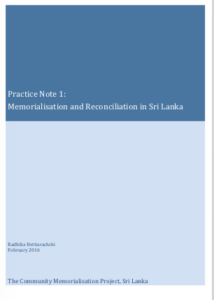 Memorialization and Reconciliation in Sri Lanka
